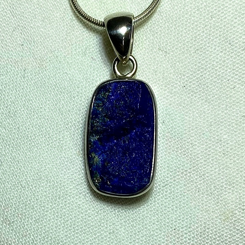 Raw Rectangle Lapis Lazuli Pendant