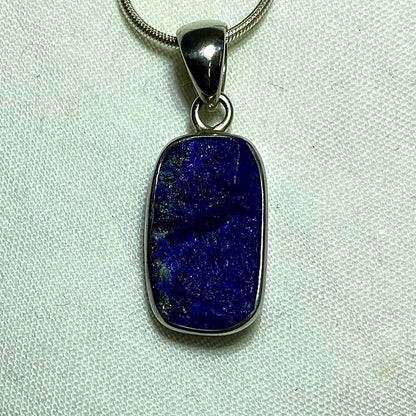 Raw Rectangle Lapis Lazuli Pendant