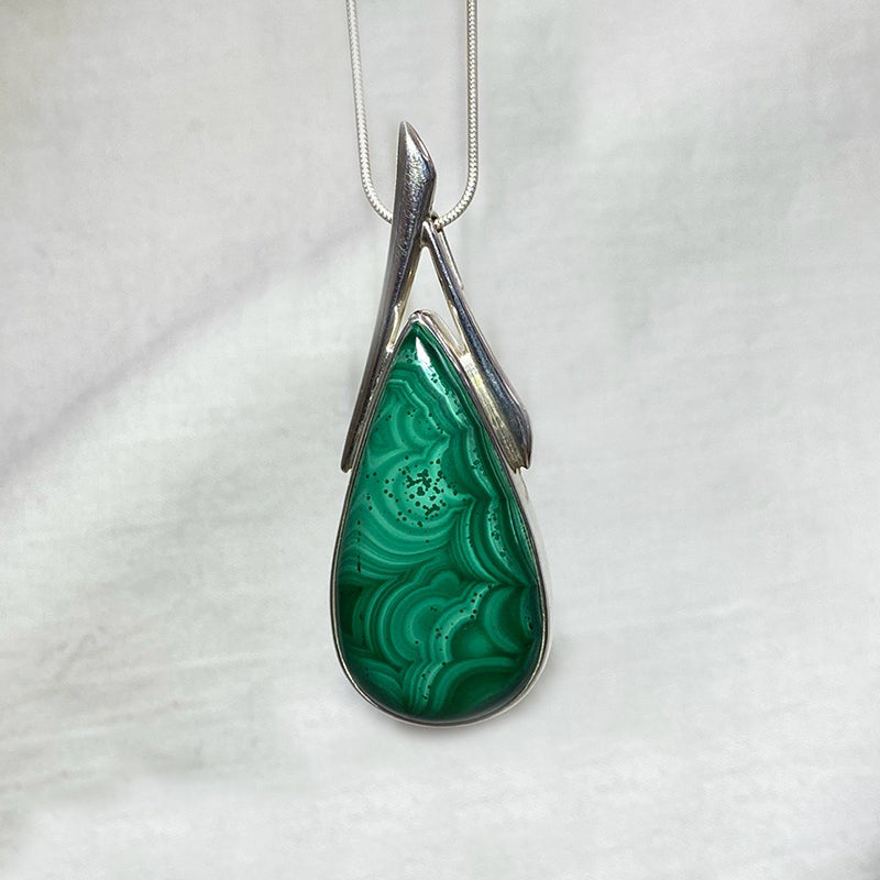 Teardrop Malachite Pendant