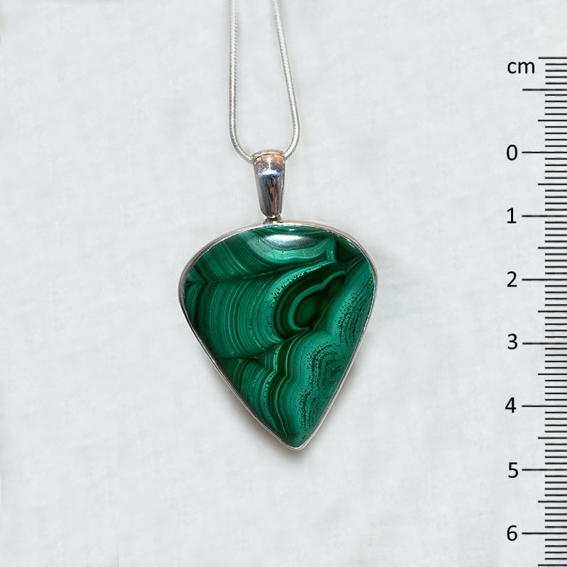 Pear Shaped Malachite Pendant