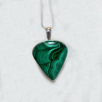 Pear Shaped Malachite Pendant