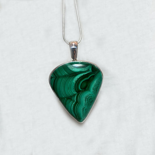 Pear Shaped Malachite Pendant