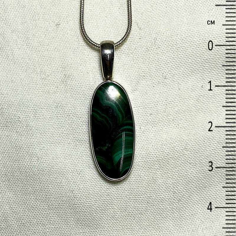 Oval Malachite Pendant