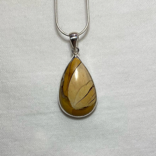 Teardrop Brecciated Mookaite Jasper Pendant
