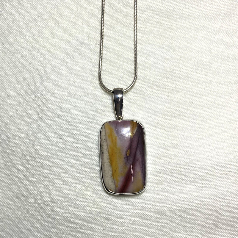Rectangle Mookaite Jasper Pendant