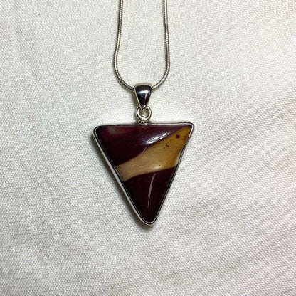Triangle Mookaite Jasper Pendant