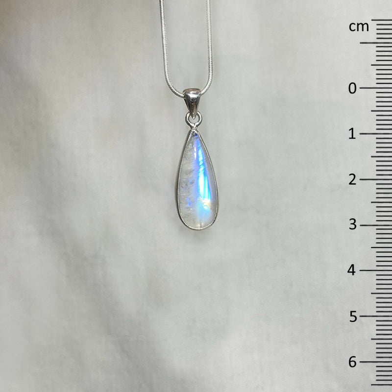 Teardrop Rainbow Moonstone Pendant