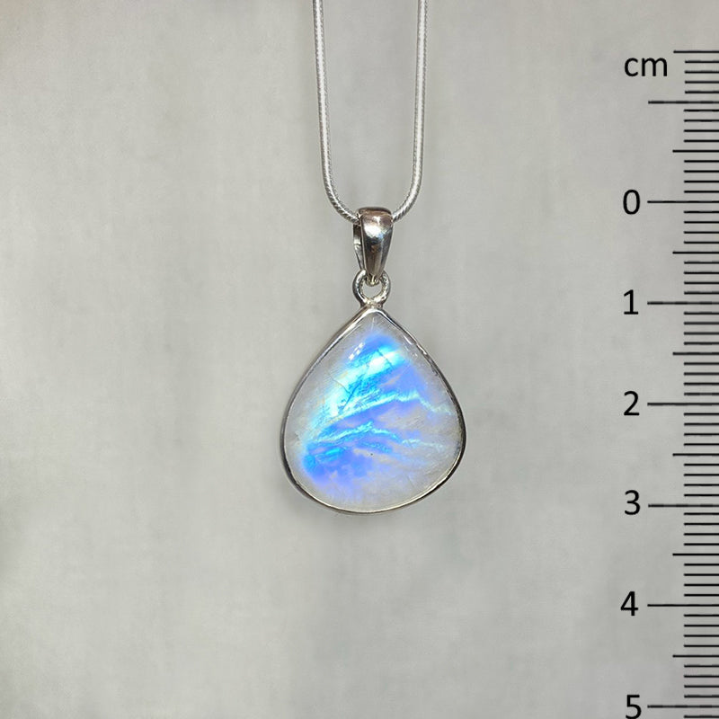 Teardrop Rainbow Moonstone Pendant