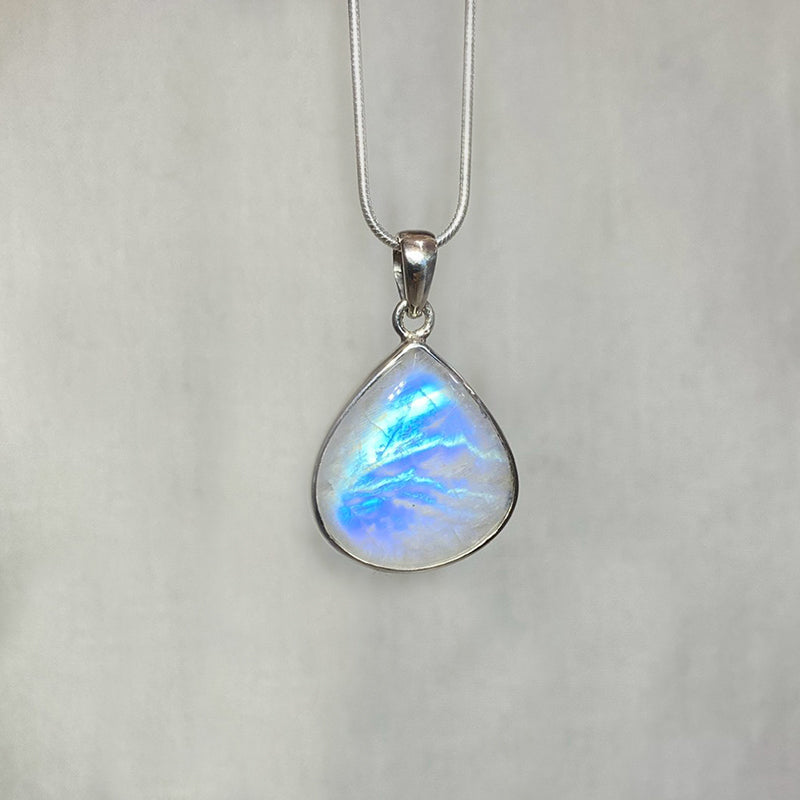 Teardrop Rainbow Moonstone Pendant