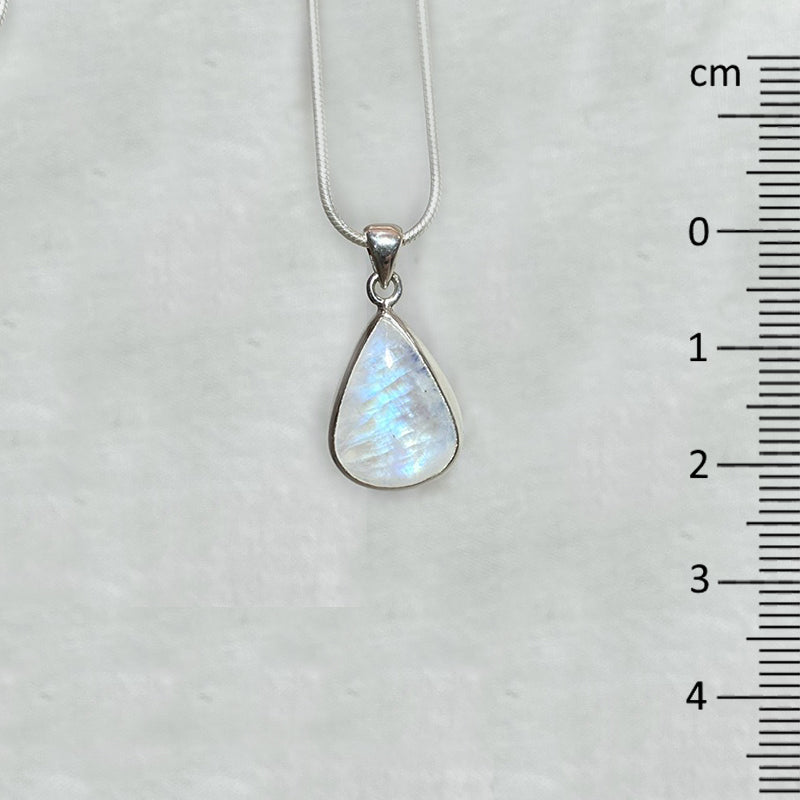 Teardrop Rainbow Moonstone Pendant