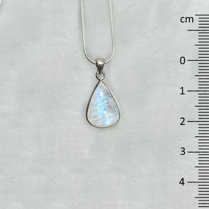 Teardrop Rainbow Moonstone Pendant