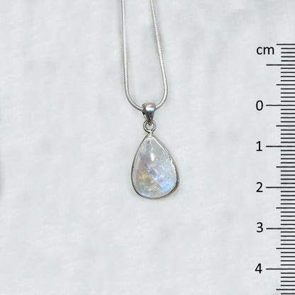 Teardrop Rainbow Moonstone Pendant