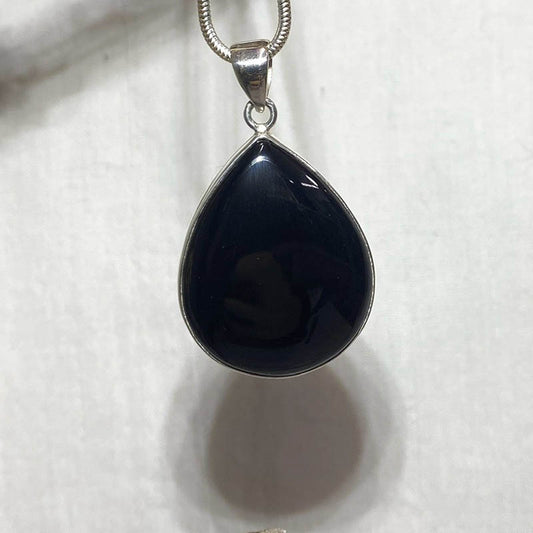 Teardrop Black Onyx Pendant