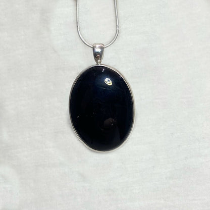 Oval Black Onyx Pendant