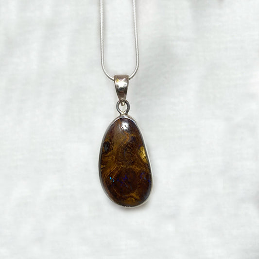 Freeform Boulder Opal Pendant