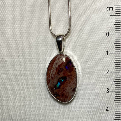 Freeform Mexican Fire Opal Pendant