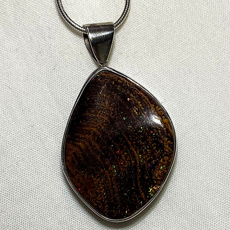 Freeform Boulder Opal Pendant