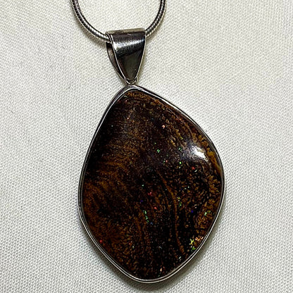 Freeform Boulder Opal Pendant