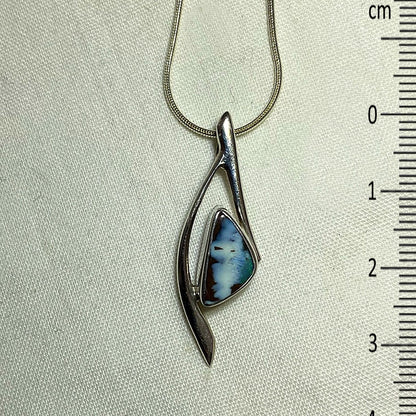 Freeform Opal Ornate Sterling Silver Pendant