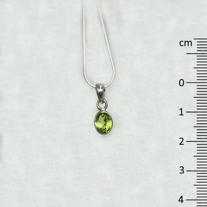 Faceted Oval Peridot Pendant