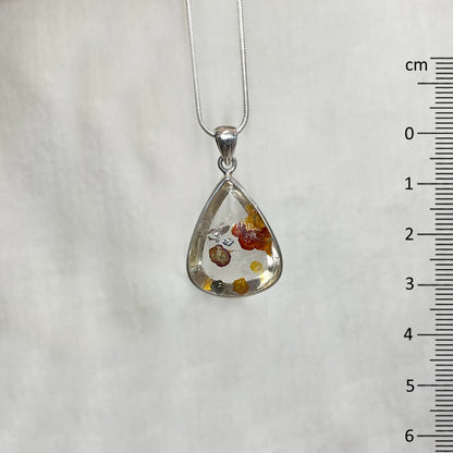 Teardrop Pyrite Quartz Pendant