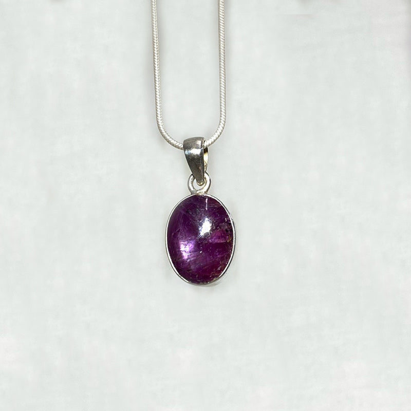 Oval Star Ruby Pendant