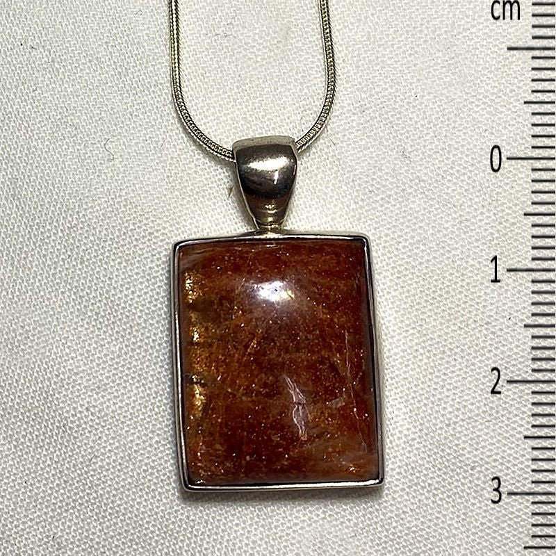 Rectangle Sunstone Pendant