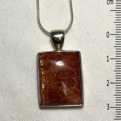 Rectangle Sunstone Pendant