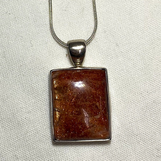 Rectangle Sunstone Pendant