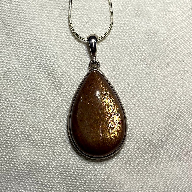 Teardrop Sunstone Pendant