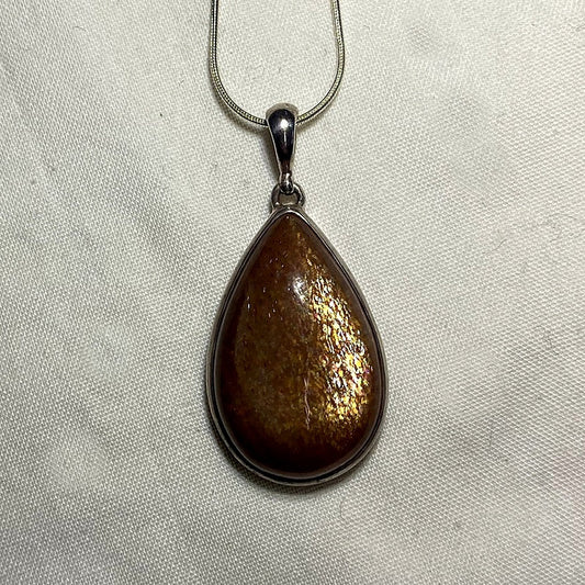 Teardrop Sunstone Pendant