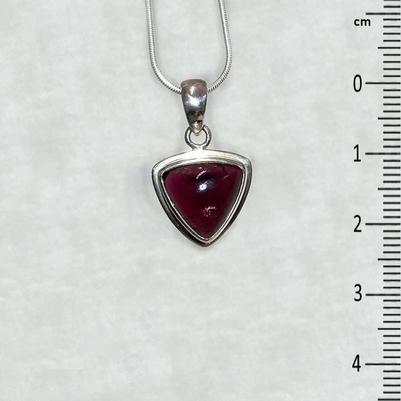 Triangle Pink Tourmaline Pendant