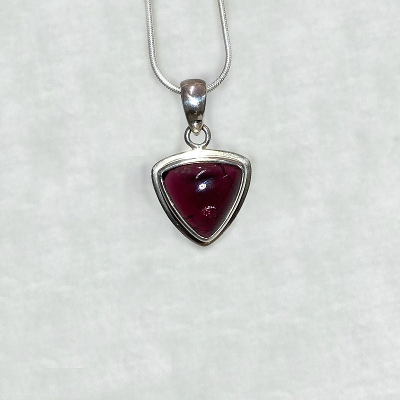 Triangle Pink Tourmaline Pendant
