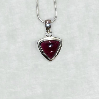 Triangle Pink Tourmaline Pendant