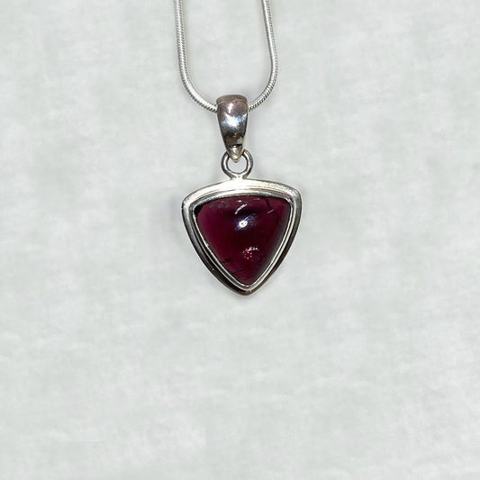 Triangle Pink Tourmaline Pendant