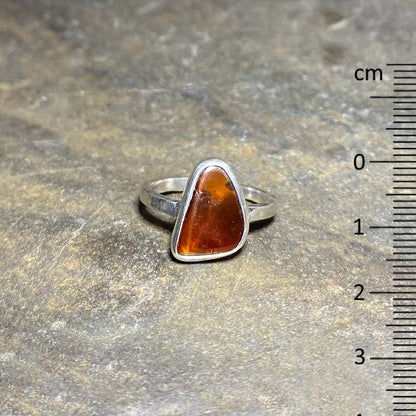 Freeform Amber Ring- Size 8.5