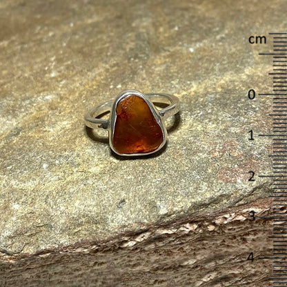 Freeform Amber Ring- Size 8.5