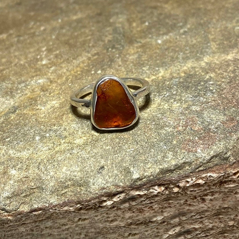 Freeform Amber Ring- Size 8.5