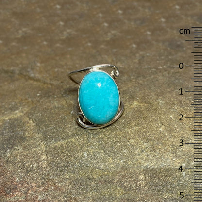 Oval Amazonite Ring- Size 9