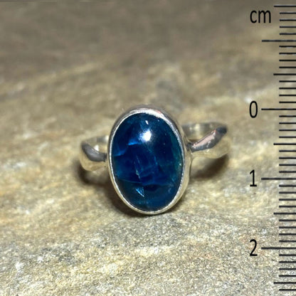 Oval Blue Apatite Ring- Size 9