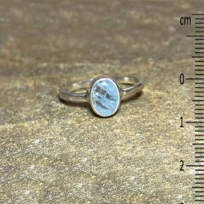 Oval Aquamarine Ring- Size 7