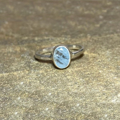 Oval Aquamarine Ring- Size 7