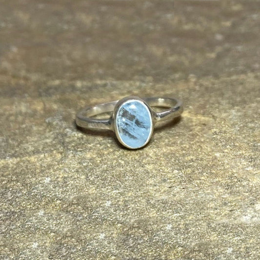Oval Aquamarine Ring- Size 7