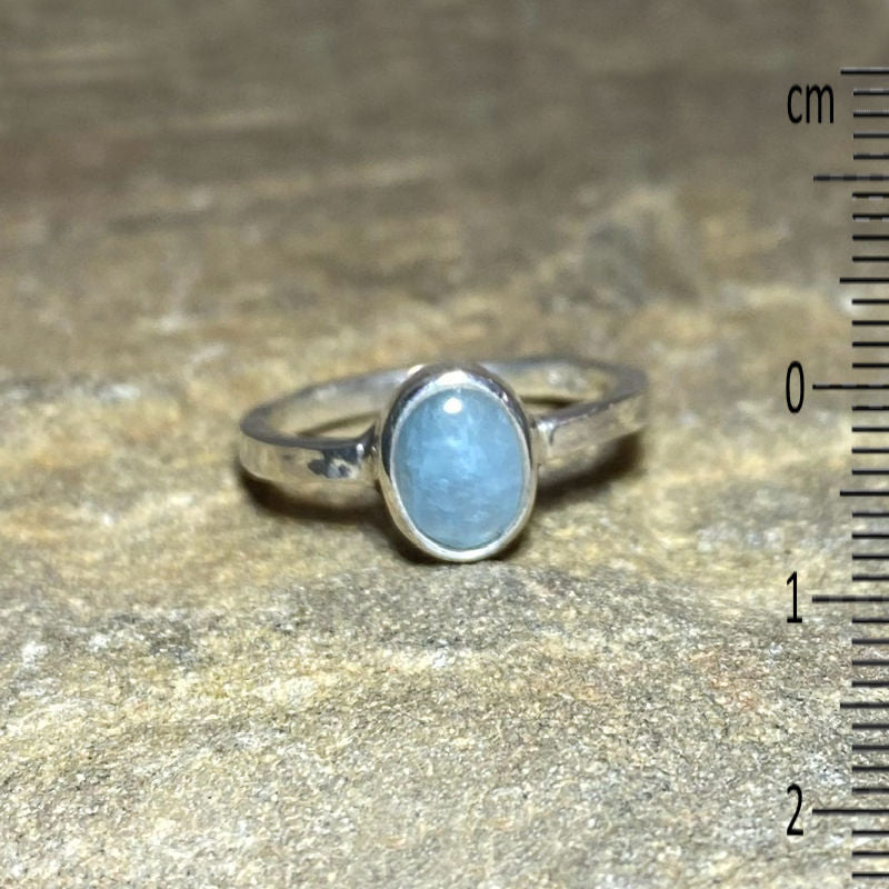 Oval Aquamarine Ring- Size 6.5