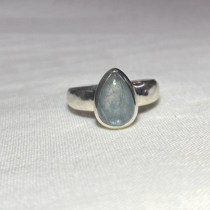 Teardrop Aquamarine Ring- Size 6.5