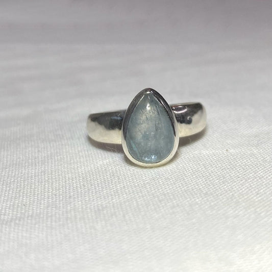 Teardrop Aquamarine Ring- Size 6.5
