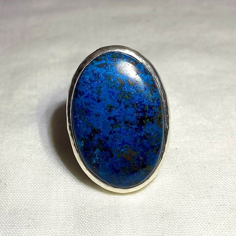 Oval Azurite Ring- Size 9
