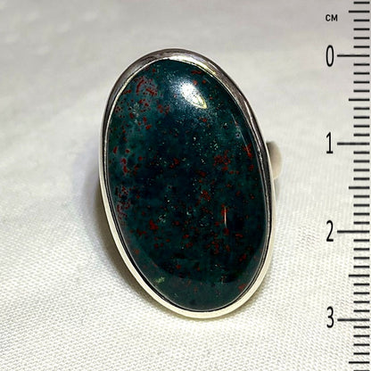 Oval Bloodstone Ring- Size 10