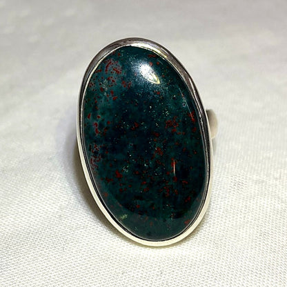 Oval Bloodstone Ring- Size 10