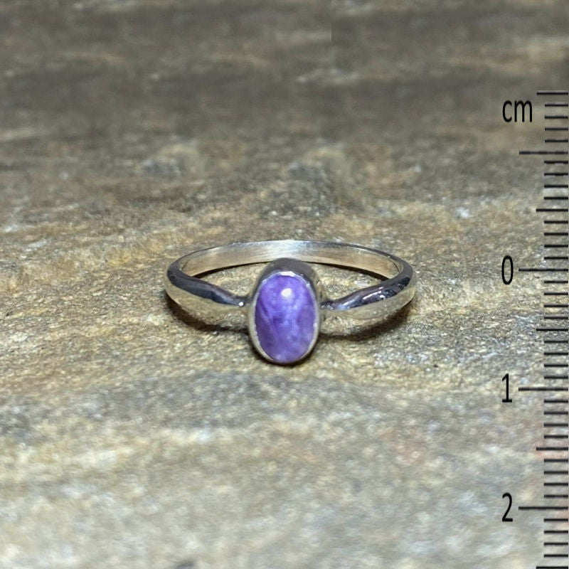 Oval Charoite Ring- Size 6